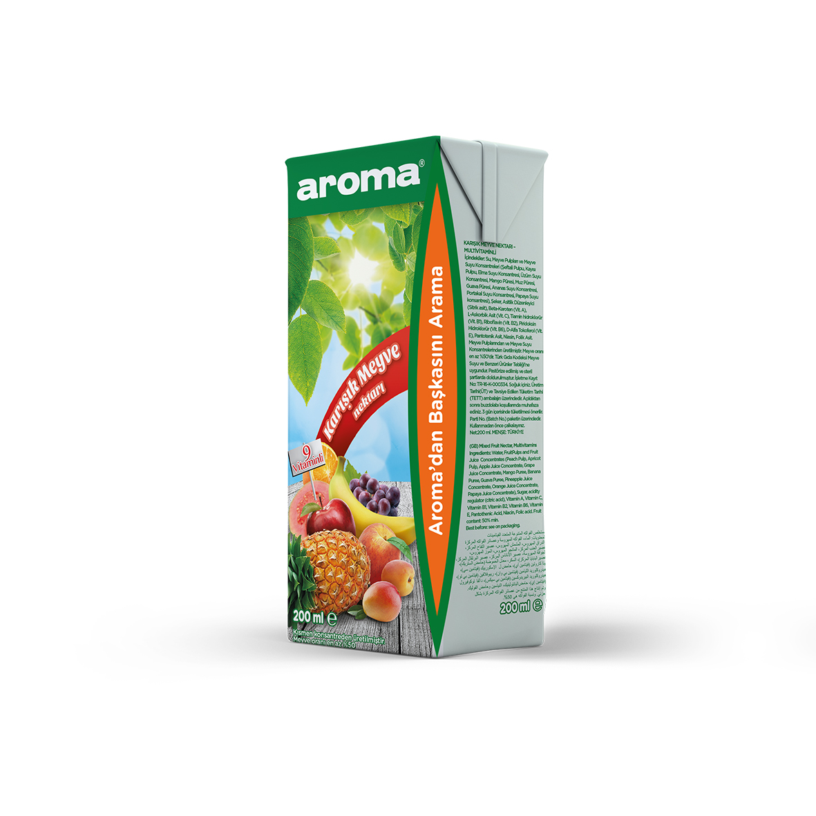  AROMA 1/5 MEYVE NEKTARI KARIŞIK  27 ADET