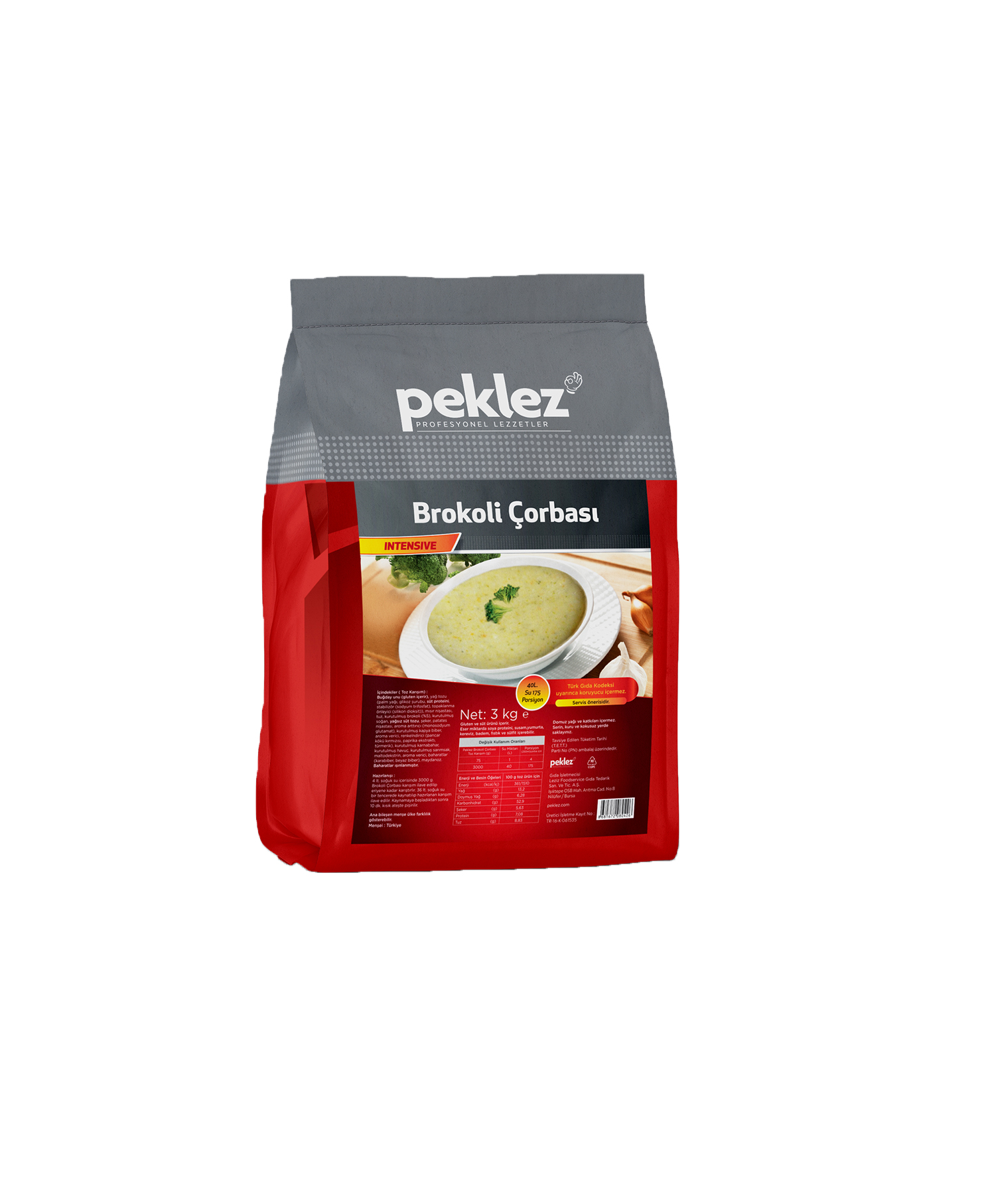  PEKLEZ BROKOLİ ÇORBA 3 KG*4 AD