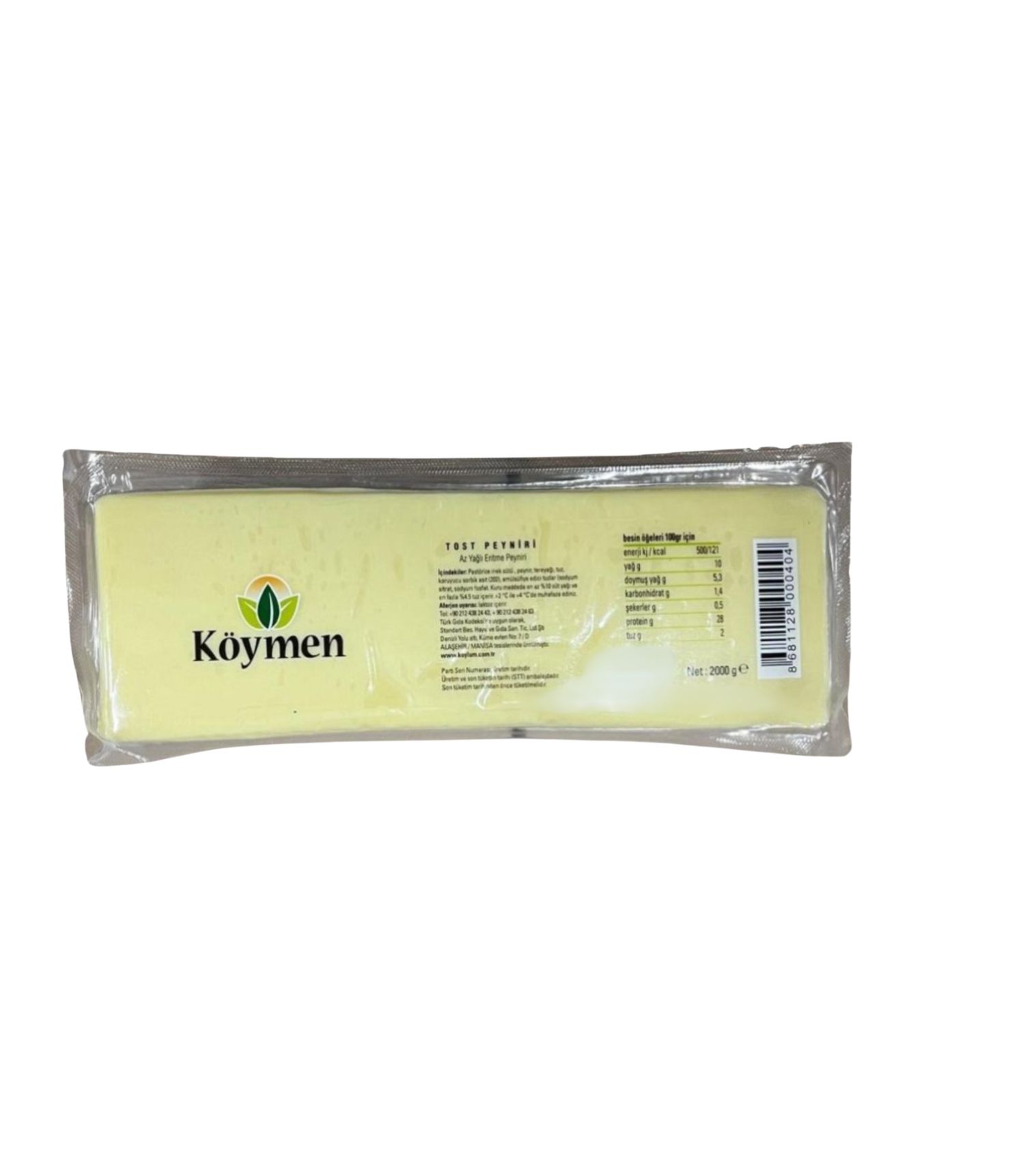  KÖYMEN TOST PEYNİRİ AZ YAĞLI 2000 GR 