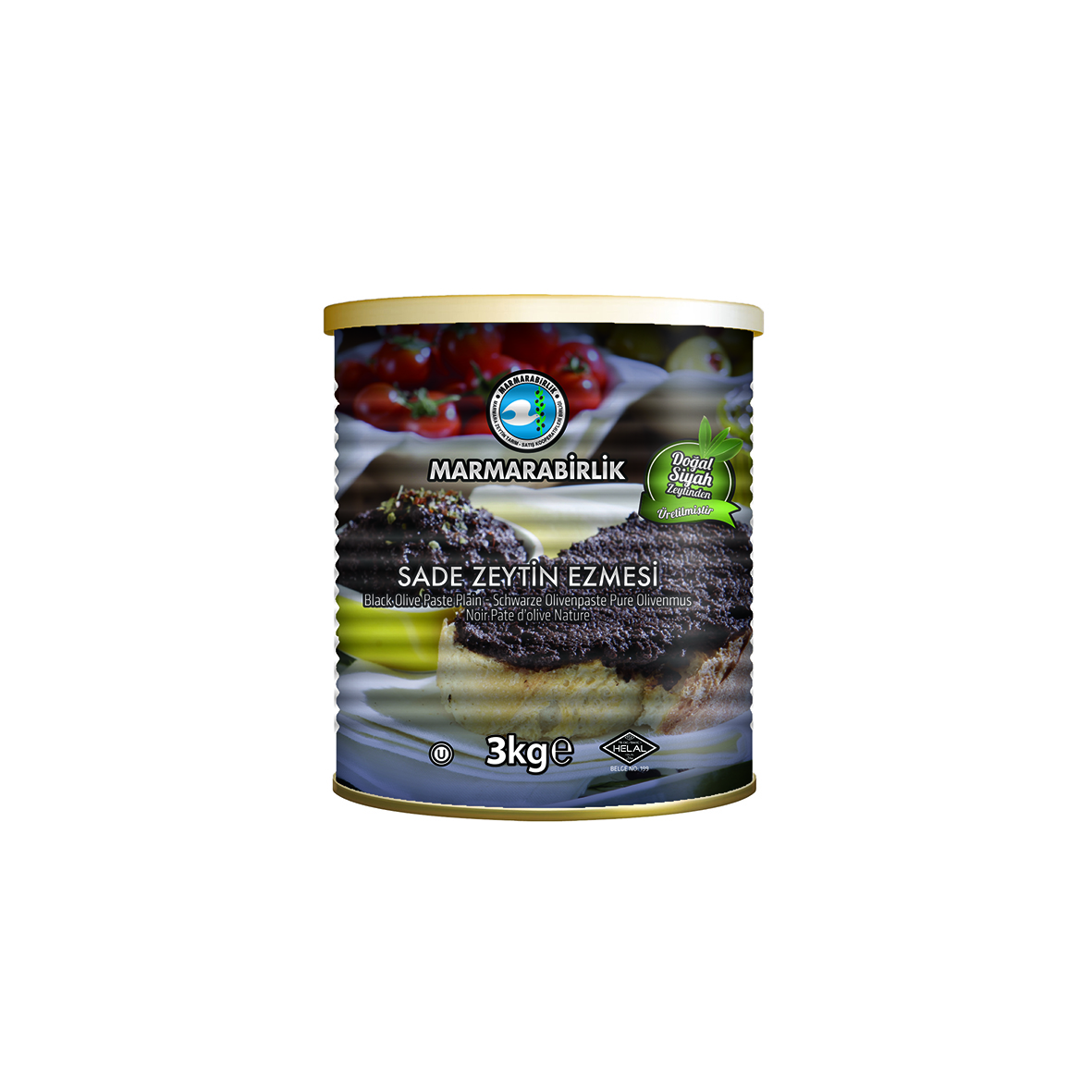  MARMARABİRLİK SİYAH ZEYTİN EZME 3 KG * 3 AD