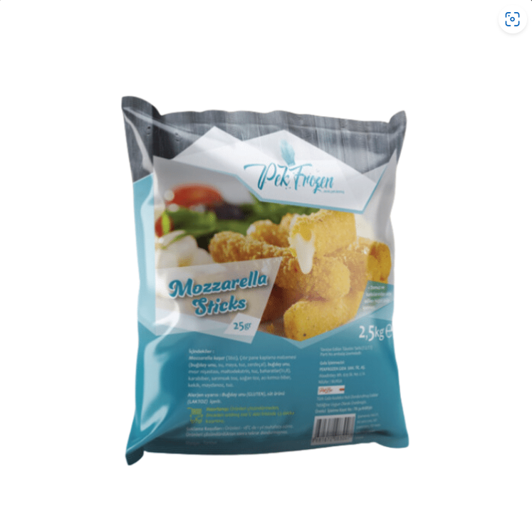  PEKFROZEN MOZZARELLA STİCK 25 GR (2500 GR*4 AD)