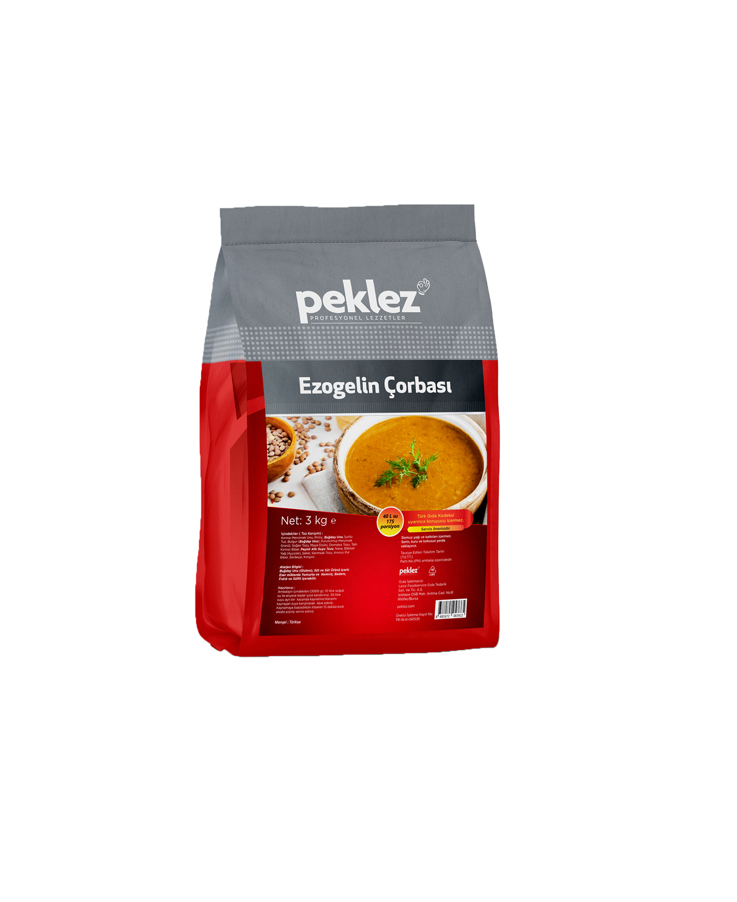  PEKLEZ EZOGELİN ÇORBA 3 KG*4 AD