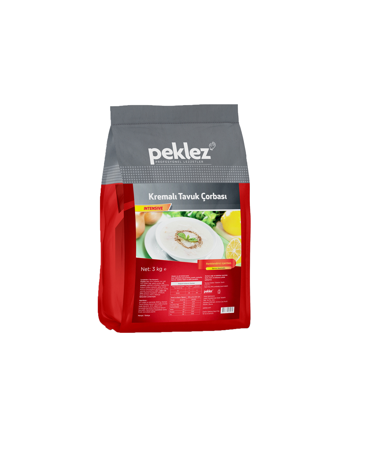  PEKLEZ KREMALI TAVUK ÇORBA 3 KG*4 AD