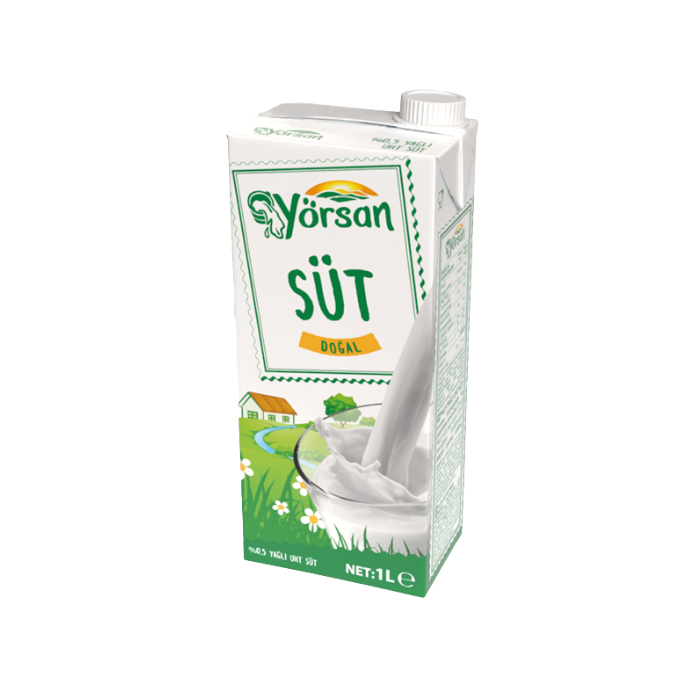  YÖRSAN SÜT 0,5 YAĞLI 1 Lt * 12 AD