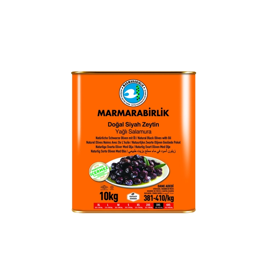  MARMARABİRLİK SİYAH ZEYTİN LÜKS Y.S. 381-410 10 KG