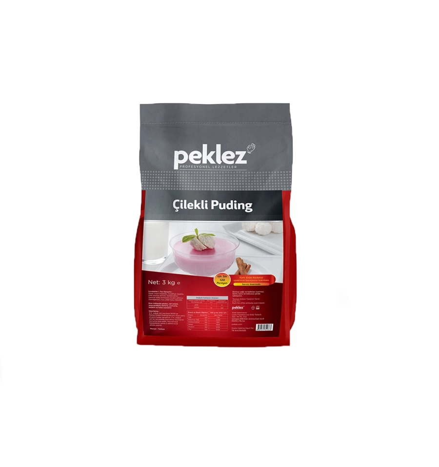  PEKLEZ PUDİNG ÇİLEKLİ 3 KG * 4AD