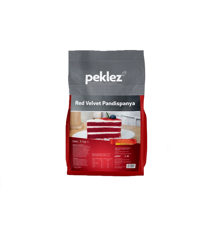  PEKLEZ RED VELVET PANDİSPANYA 3 KG*4AD