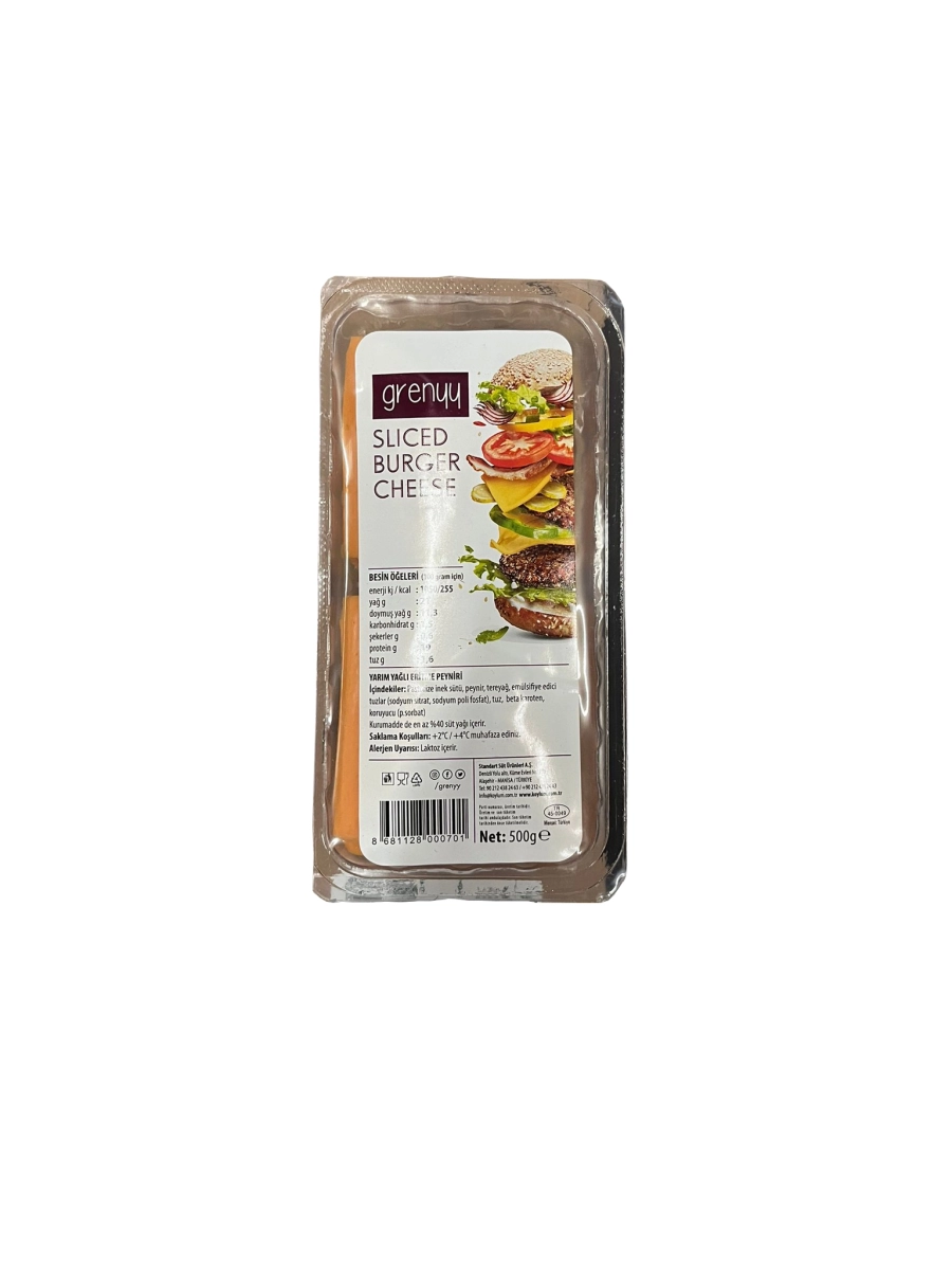  GRENNY DİLİMLİ BURGER PEYNİRİ 500 GR * 18 PK